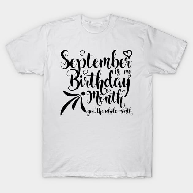 September Birthday T-Shirt by Kuys Ed